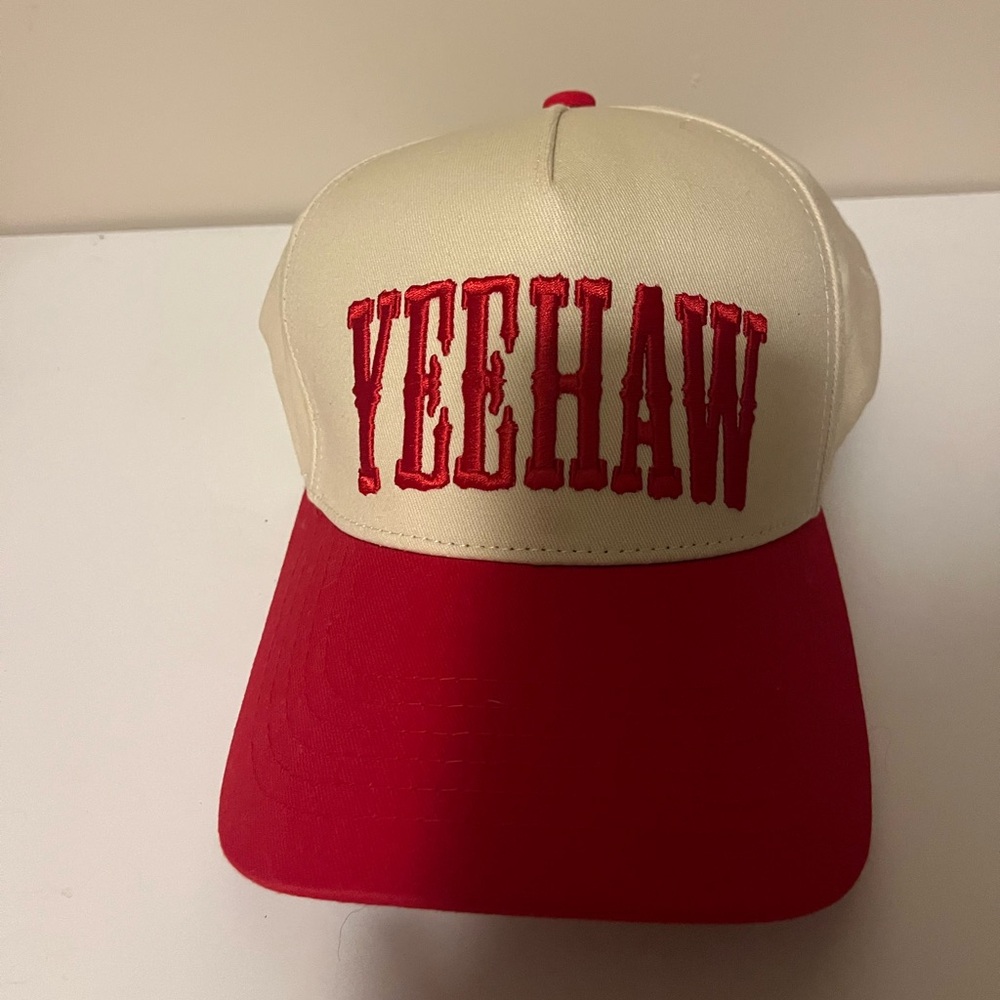 Red and Cream Yeehaw Cap